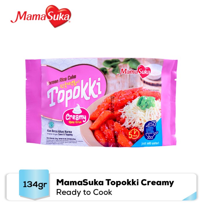 

Instant-Camilan- Mamasuka Topokki Creamy 134 Gr (Ready To Cook) -Camilan-Instant.