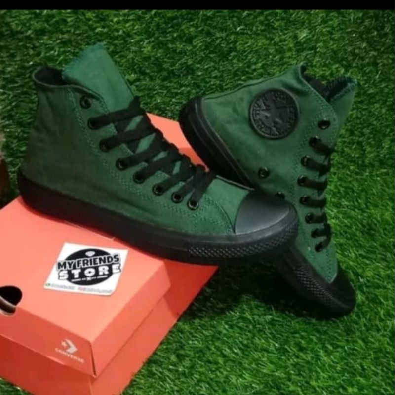 Sepatu Converse Al Star high Poxing Black CT + Box