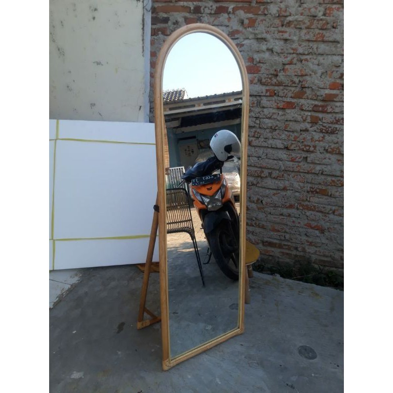 Cermin standing rotan uk 50x150cm