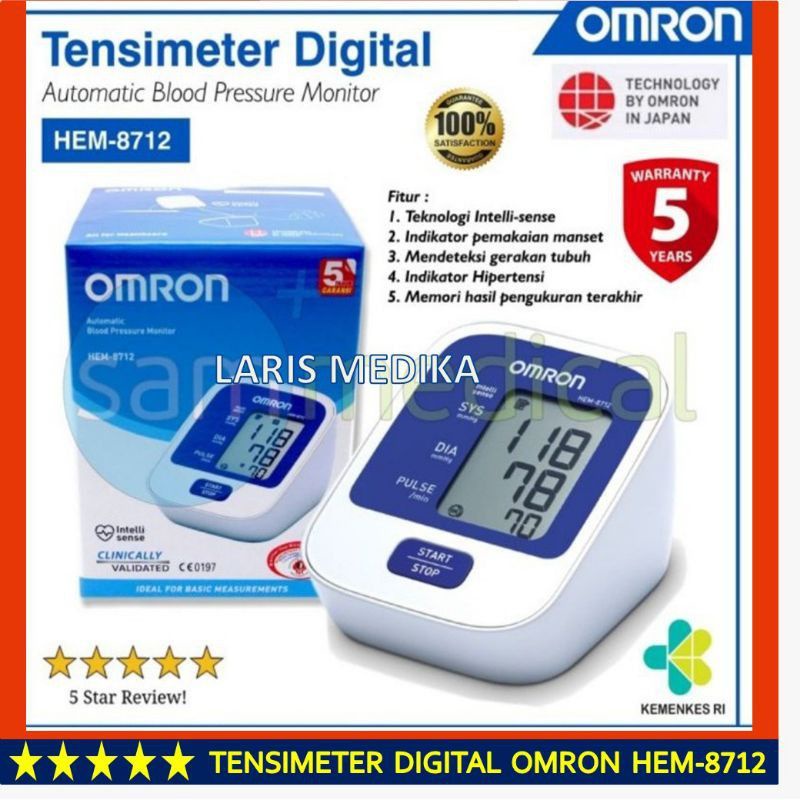 Tensimeter Digital Original Omron HEM 8712 / Tensi Omron 8712 Garansi Resmi 5 Tahun OMRON HEM-8712 Digital Tensimeter Omron HEM 8712 PROMO Tensimeter Digital/Tensimeter Omron 8712 Original