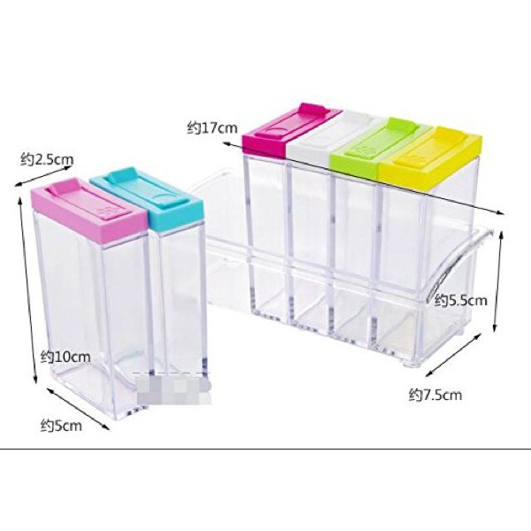 Paling Laku 6 in 1 SPICE SEASONING SET ORGANIZER TEMPAT BOTOL RAK BUMBU DAPUR SALT MURAH MERIAH
