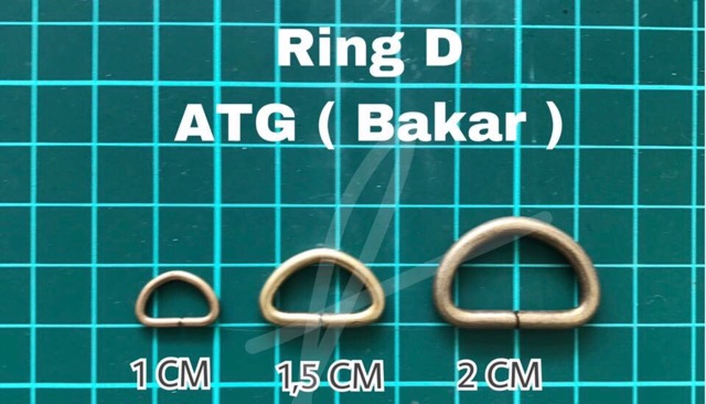 Grosir Ring D besi 15mm 1,5cm Nikel ATG metal 15 mm 1,5 cm silver putih antique gold bakar