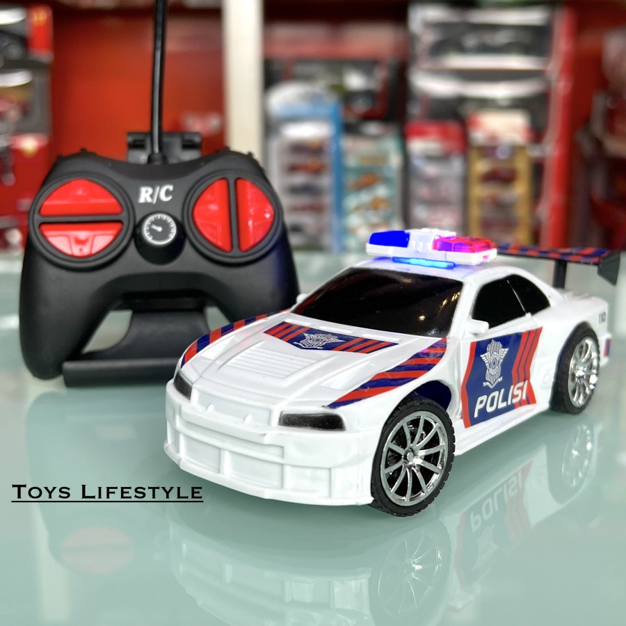 Mainan Mobil Remote Control Sport RC Police Polisi Patroli Jalan Raya