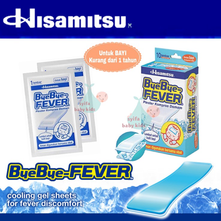 Bye Bye Fever Bayi  Plester Kompres Demam Baby Sakit Kepala 