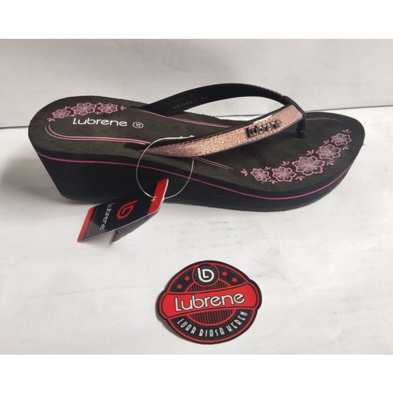 Sandal jepit wedges  lubrene wanita tinggi 5 cm ukuran  36-40