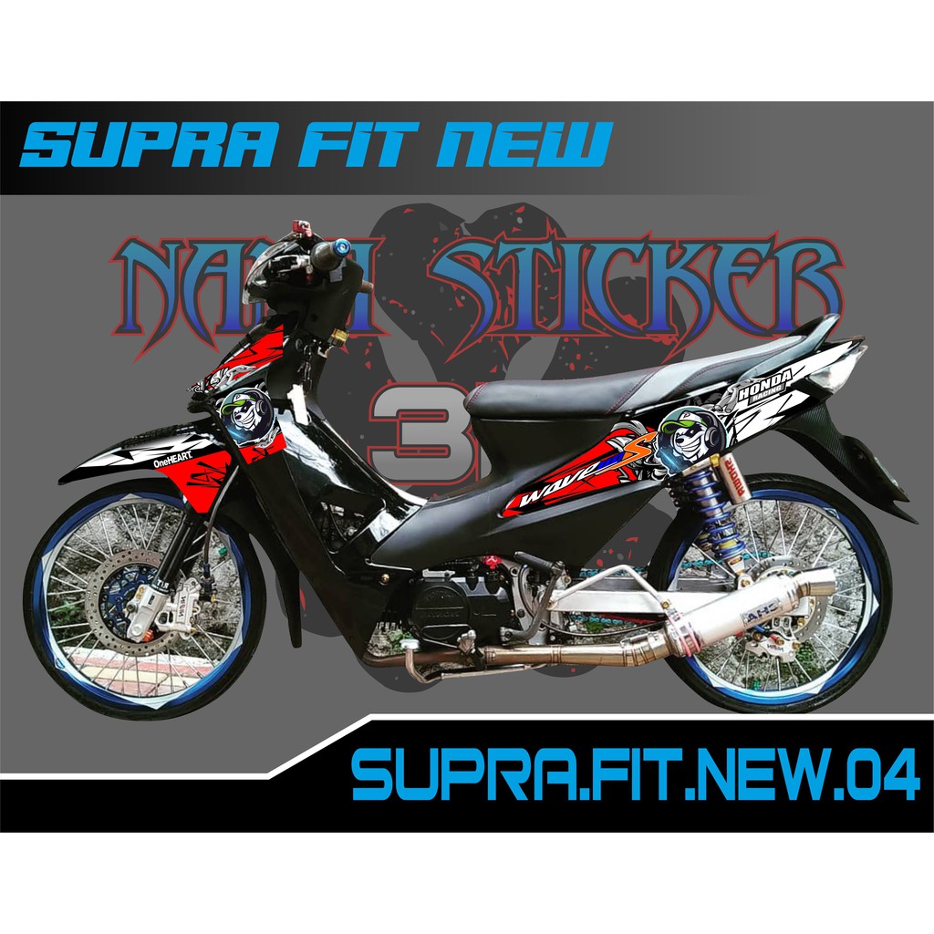 Jual Striping SUPRA FIT NEW FIT X FIT S Variasi Sticker Stiker Skotlet Motor List CODE 04 Indonesia Shopee Indonesia