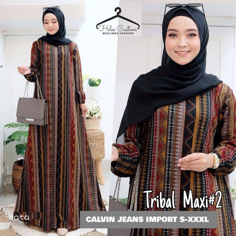 Gamis Jumbo LD 105 LD 110 LD 120 LD 140 Tribal Dress Big Size Murah