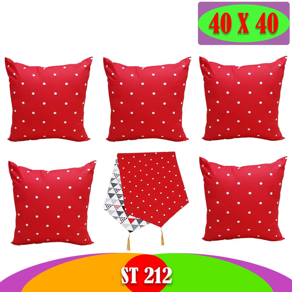 IBENK Colection - Paket Sarung Bantal Sofa + Taplak Meja - Table runner