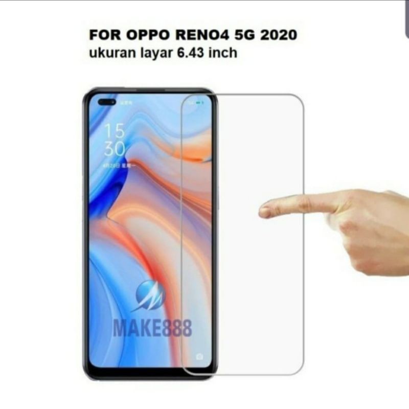 Oppo Reno 4 / 4F / 5 / 5F Temper Glass Clear Anti Gores Kaca Screen Protector Reno4