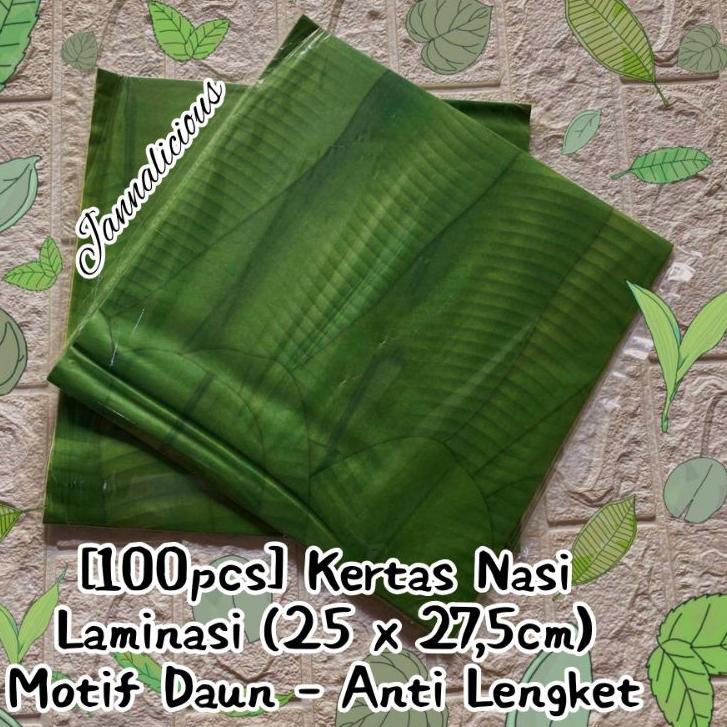 

Recomend Kertas Nasi Laminasi Anti Lengket ~ Motif Daun Pisang Uk. 25x27,5cm ..