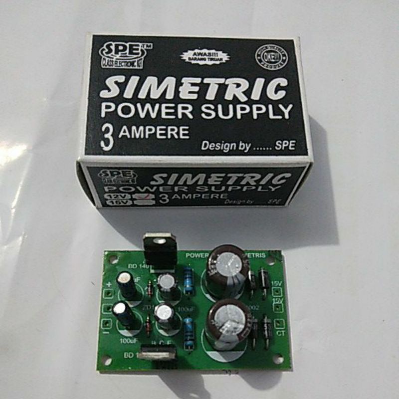 kit simetris power supply 15volt 3ampere