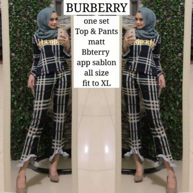 Setelan burberry import