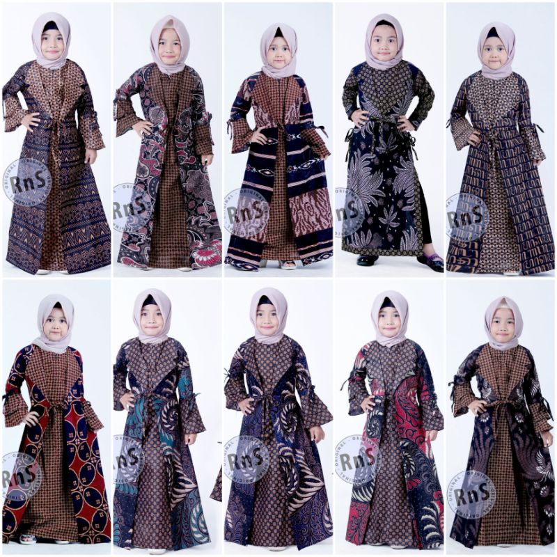 Gamis Batik Anak cewek motif jazzy