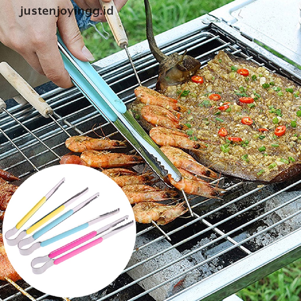 // justenjoyingg.id // Stainless Steel Food Clip Ice Tongs Meat Salad Toast Tongs BBQ Kitchen Tongs ~