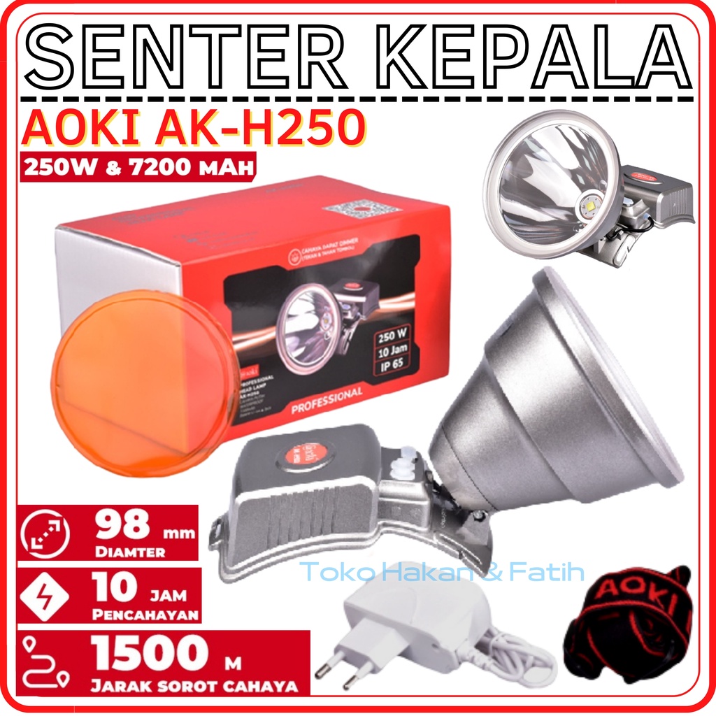 Senter Kepala Jumbo Led - Senter Kepala Led 250W - Senter kepala Anti Air 250Watt Senter Sorot Led S