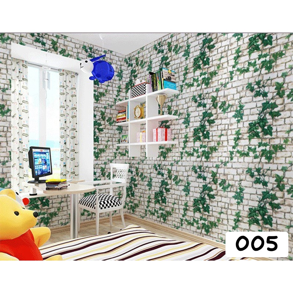 Wallpaper dinding 3d kamar tidur / Wallpaper dinding kamar tidur anak wallstiker Motif Ulir Batik Polkadot Mix Ukuran 45Cmx 5 Meter-3