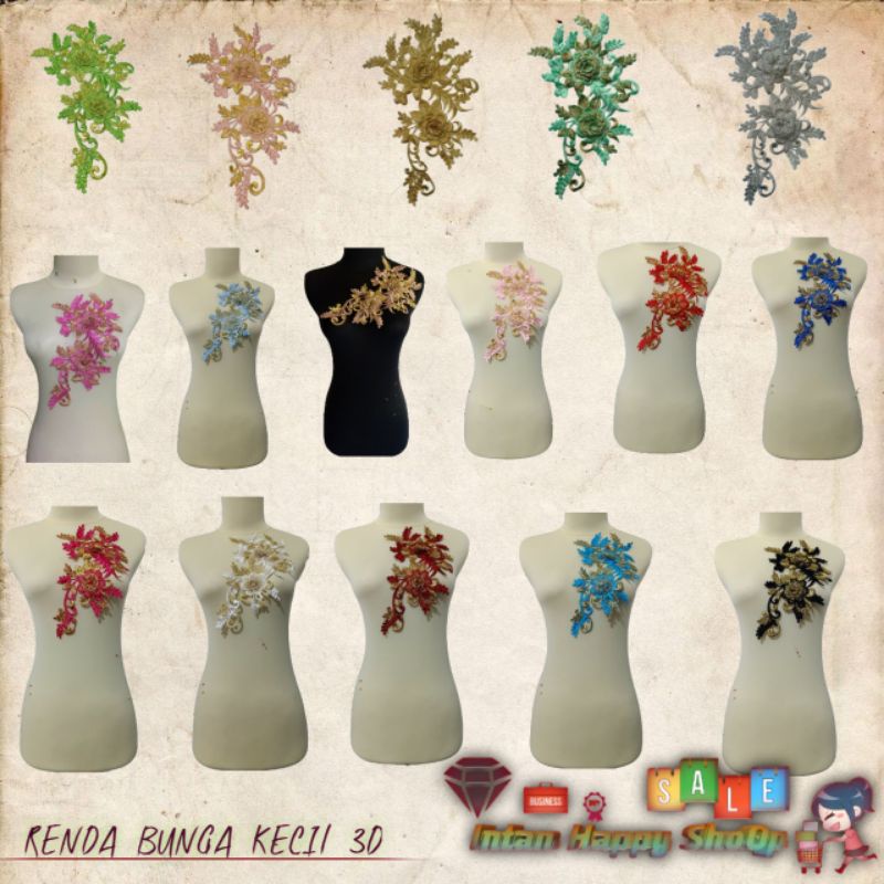 RENDA BORDIR TEMPEL BUNGA KECIL