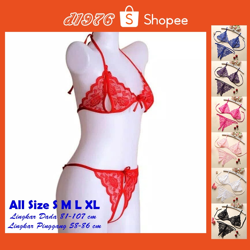 d1976 Bra Sets G String Set BH Celana Dalam CD Wanita All Size S M L XL F129