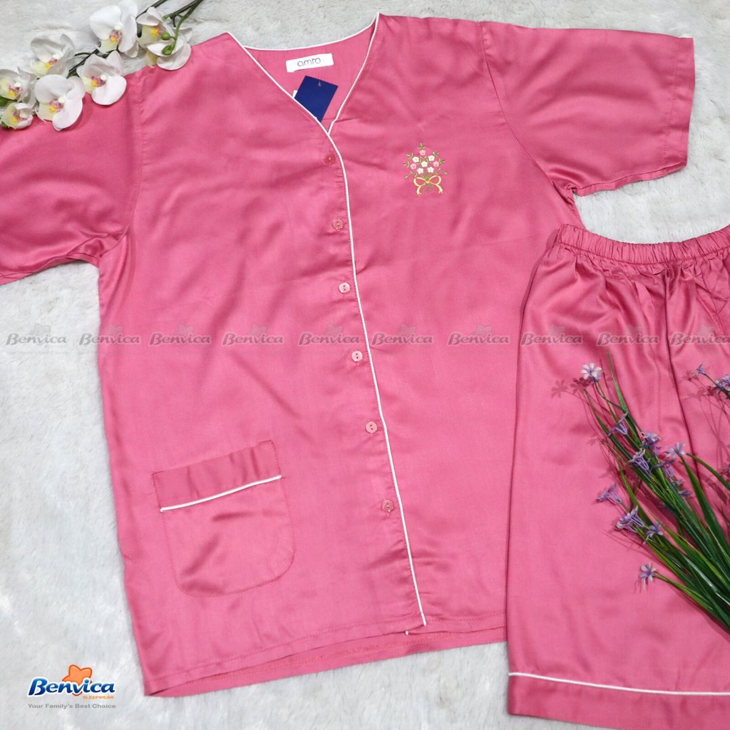 BAJU TIDUR SETELAN CELANA PENDEK TWILL PREMIUM AMRO