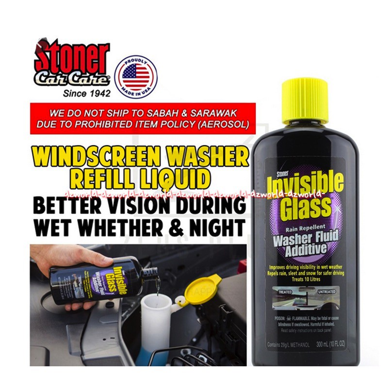 Stoner Invisible Glass Washer Fluid Addtive Rain 300ml Pembersih Kaca