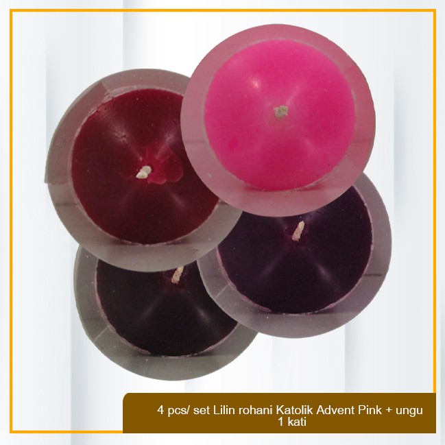 Lilin Advent/ Lilin Rohani Ibadah Katolik Natal Pink + Ungu 1 Kati