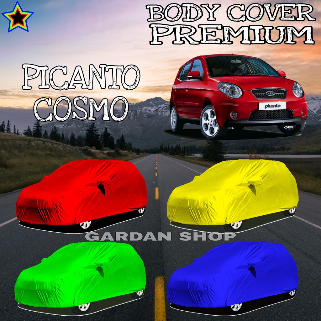 Sarung Mobil PICANTO COSMO Polos WARNA Body cover Picanto PREMIUM