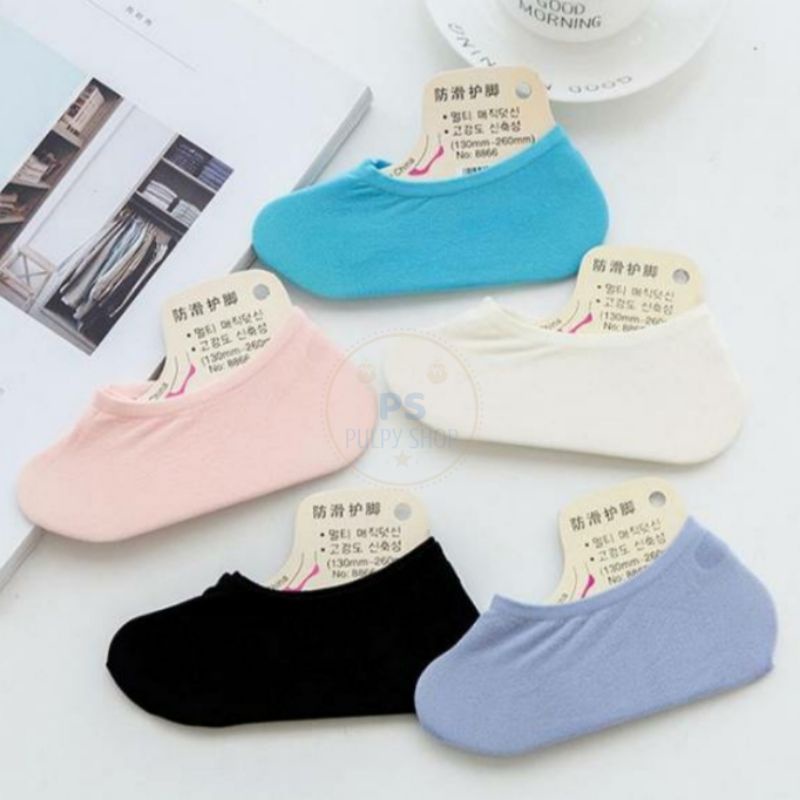 KAOS KAKI HIDDEN SOCK BALET INVISIBLE SOCKS UNISEX KAOS KAKI PENDEK DI BAWAH MATA KAKI ANTI SLIP PS-3