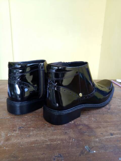 Mandiens - SJ282 / SJ182 Sepatu Boots Kulit Asli PDH POLRI TNI Original Medali Export Quality