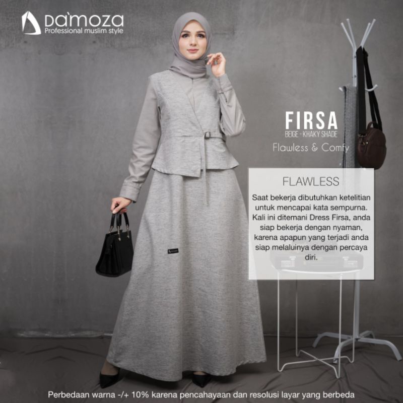 GAMIS DAMOZA FIRSA BEIGE KHAKY SHADE