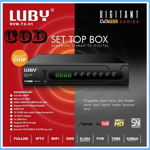 STB / Set Top Box TV Digital / Digital Receiver LUBY T2-01 - 02 PROMO