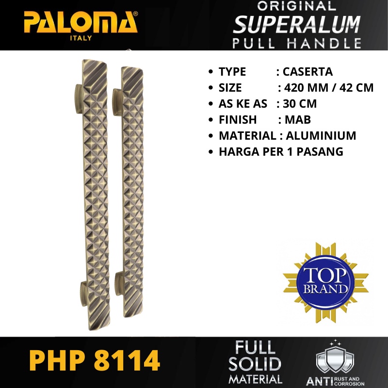 PALOMA PHP 8114 TARIKAN PINTU PULL HANDLE SUPERALUM CASERTA 420MM MAB