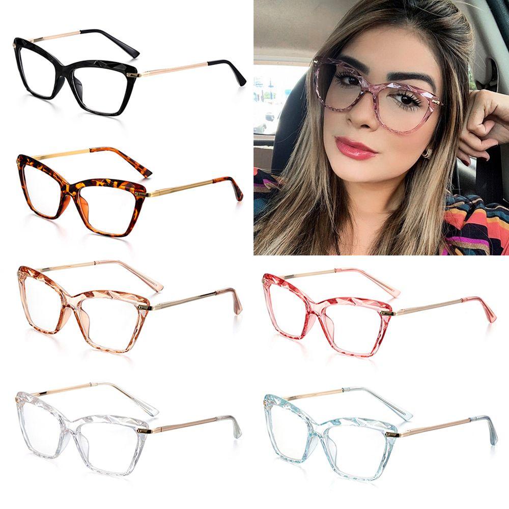 Chookyy Frame Kacamata Persegi Sexy Optik Komputer Eyeglasses Transparan Dapat Dilengkapi Dengan Frame Kacamata Mata Kucing