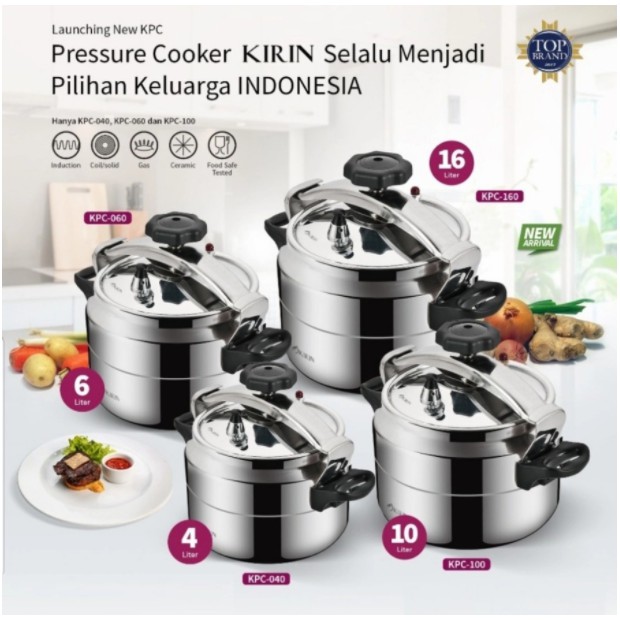 KIRIN Panci Presto Pressure Cooker 4 Liter KPC 040 KPC-040 Induction