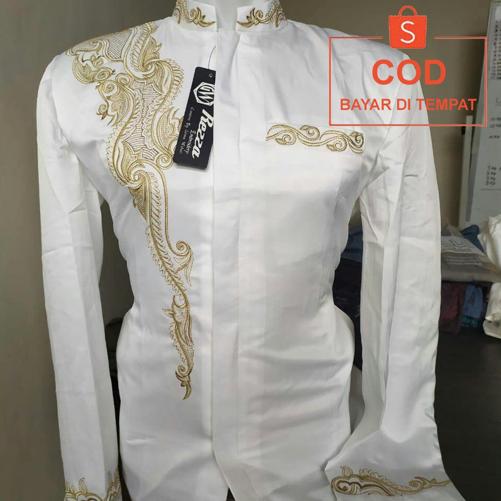 ✅COD Baju Koko Muslim Pria Dewasa Lengan Panjang Rezza Original