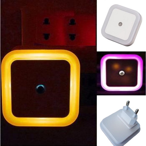 Lampu Tidur Sensor Night Kotak / Lampu Tidur LED Otomatis Sensor Colok Listrik Dinding Persegi Dekorasi Ruangan Night Lampu viral