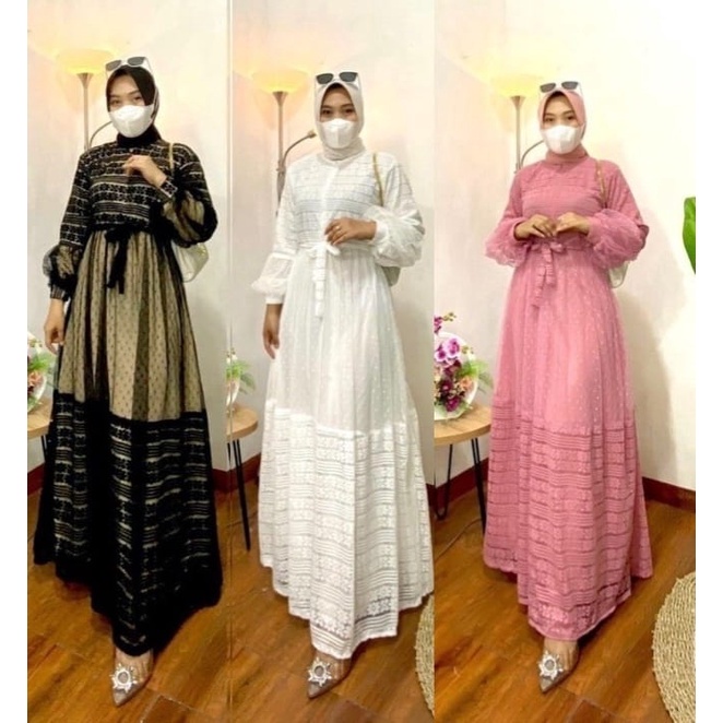 Cod Baju Gamis Brukat  Mewah Pesta Kondangan Adem Model Arabian  Kekinian Terbaru Lebaran 2022 Dress