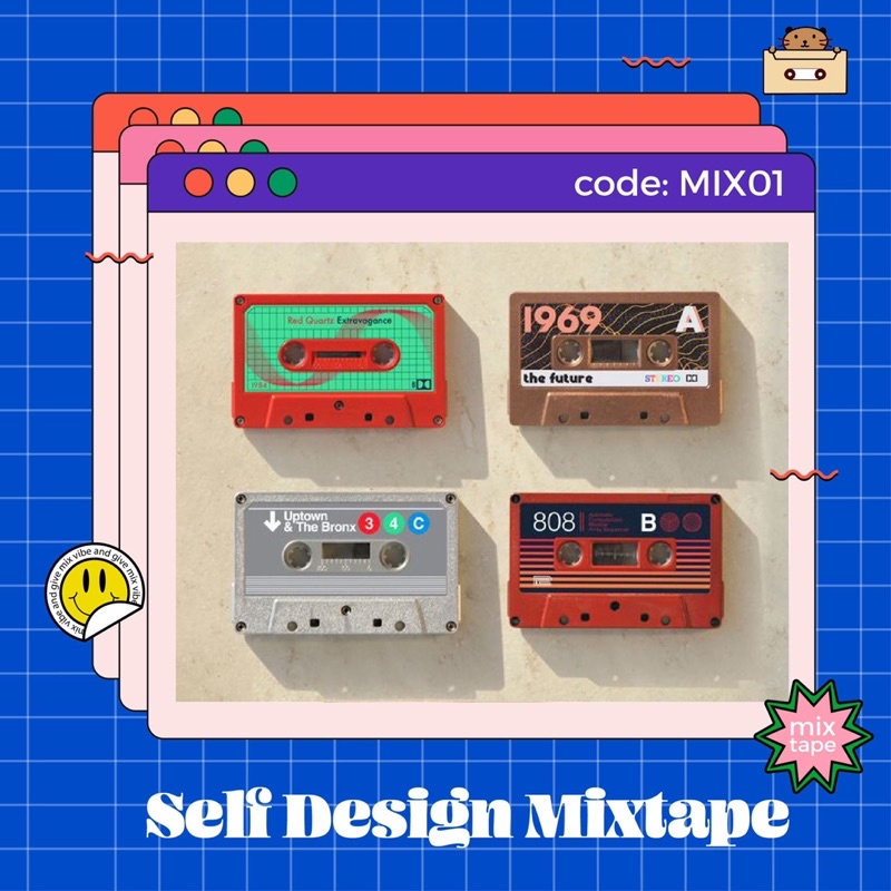 SELF DESIGN - CUSTOM MIXTAPE KASET PITA