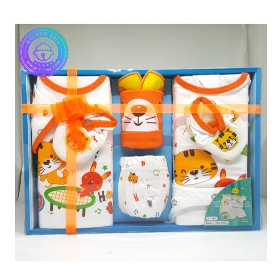  Baju  Bayi  Baru  Lahir  Baby Newborn Gift Set  Motif Cat 