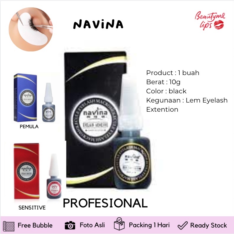 Navina Black / NAVINA RED / NAVINA BLUE EYELASH EXTENSION GLUE