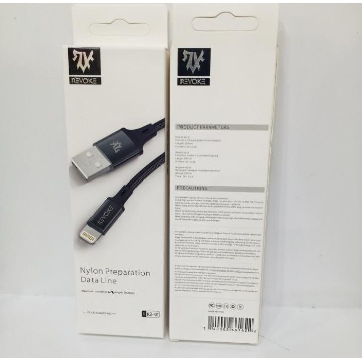 Revoke Kabel data Lightning Iphone 2 meter Fast Charging  2.4A