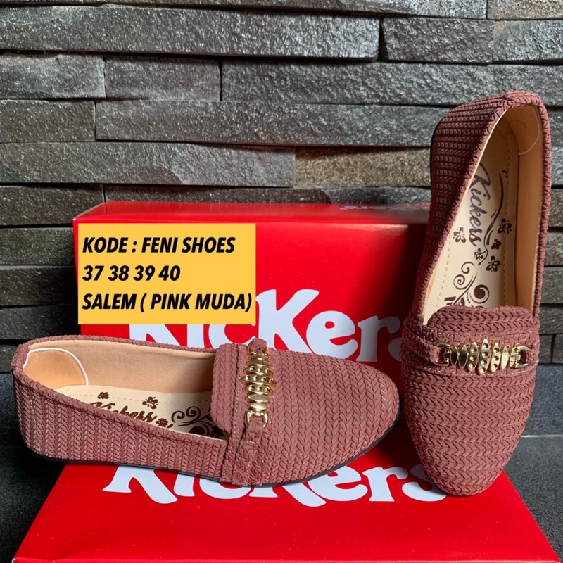SEPATU FLATSHOES CEWEK RAJUT RANTAI TERLARIS TERCANTIK CASUAL FENI SHOES 2-2