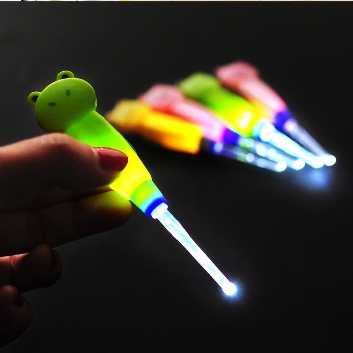 Earpic Pembersih Telinga Motif Kartun - Earpick Hewan - Pembersih Kuping Anak - Earpic Flashlight