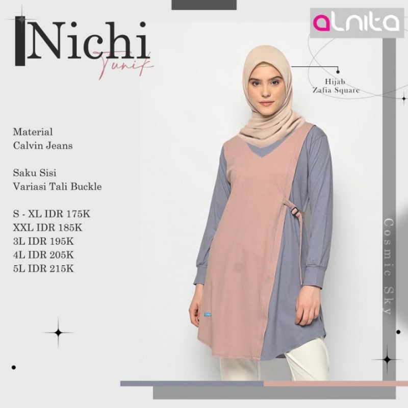 BISA COD - TUNIK NICHI BY ALNITA / ATASAN ALNITA NICHI TERBARU TUNIK ALNITA FASHION MUSLIM