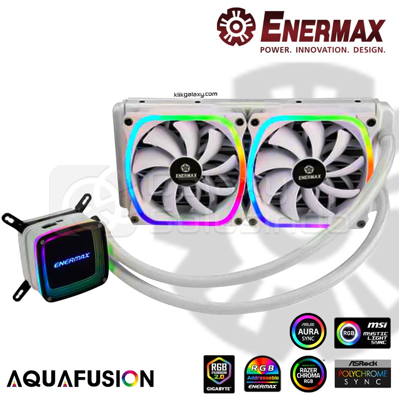 ENERMAX AQUAFUSION 240 SQUARE ARGB AIO CPU Cooler - White