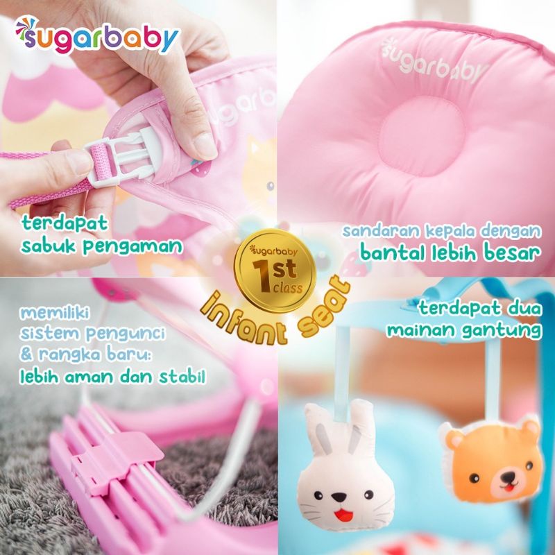 Sugar Baby INFANT SEAT with Music &amp; Vibration / Kursi Lipat Bayi Portable