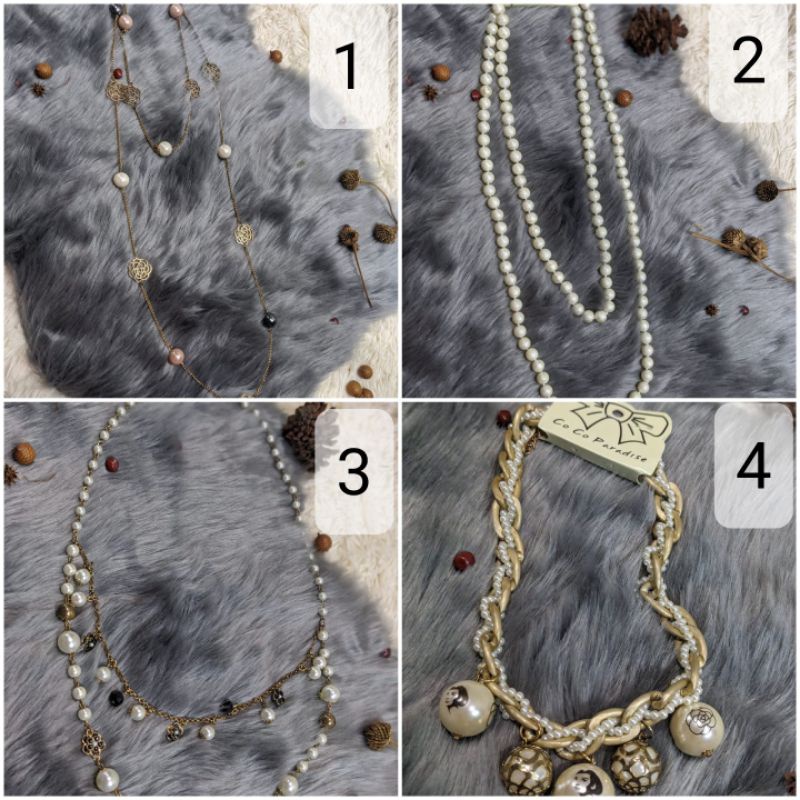 Pearl women necklace - coco Ch*nel - kalung wanita mutiara