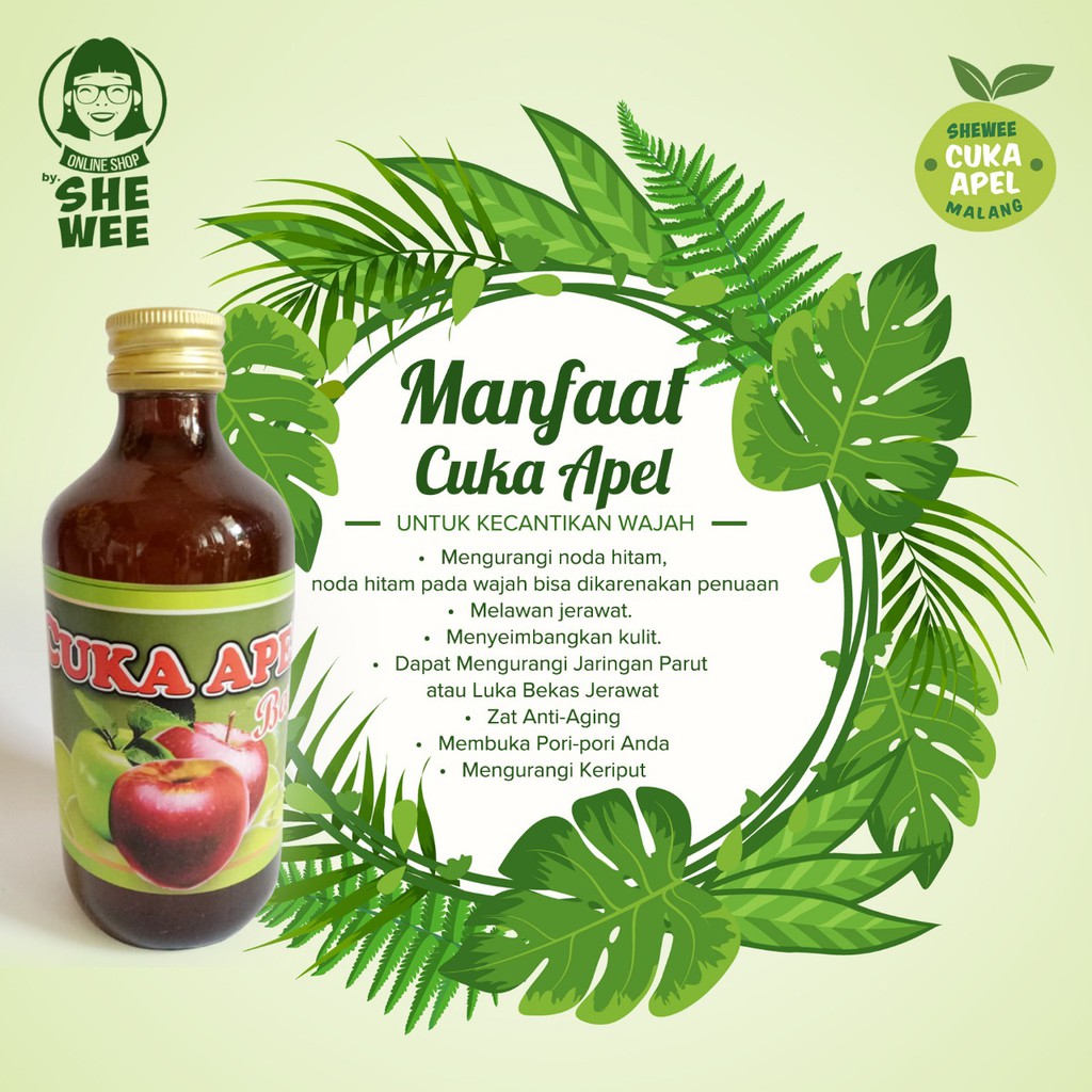 Cuka Apel Batu 4 Botol Anik Malang Cider Vinegar Toner Jerawat Komedo Kolesterol Indonesia