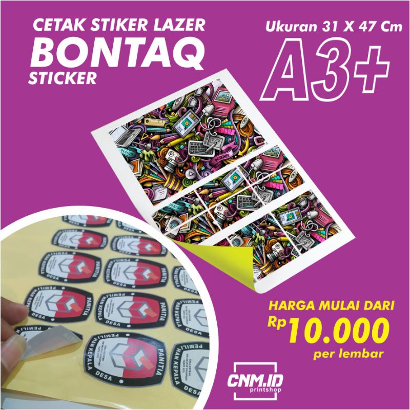 

jual label kemasan STIKER BONTAQ+ CUTTING SESUAI POLA #stikerlabel