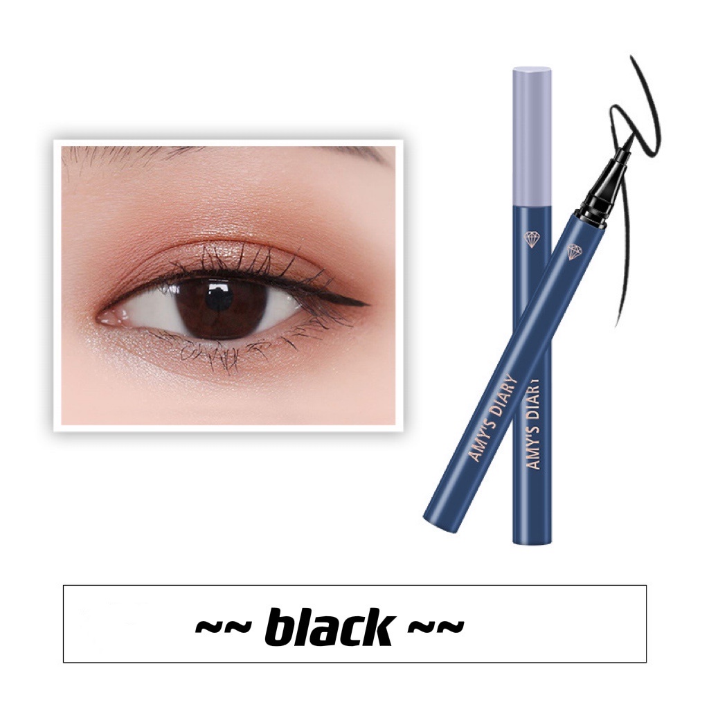 Eyeliner Waterproof AMY'S DIARY Liquid Eyeliner Sweat Proof Anti Smudge Soft Touch tahan lama