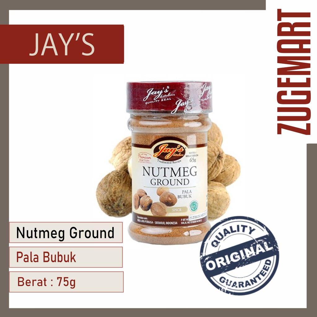

Jays Pala Bubuk / Jay's Nutmeg Ground Powder - 65Gram